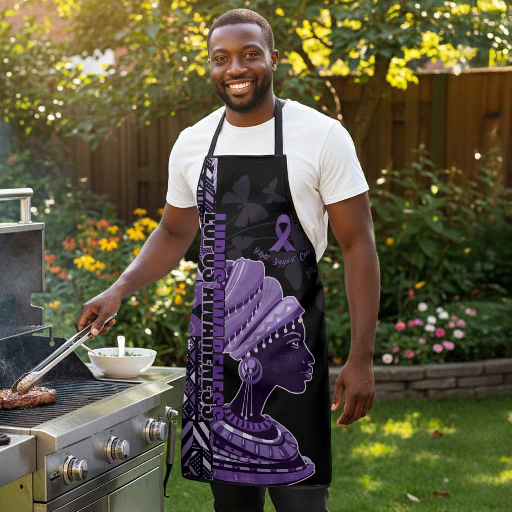African Lady Lupus Awareness Apron Fight Support Cure