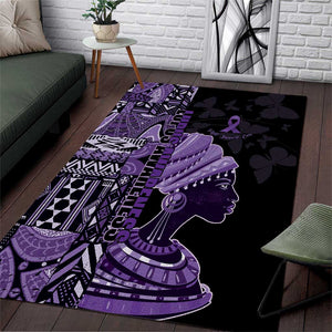 African Lady Lupus Awareness Area Rug Fight Support Cure