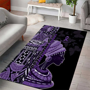 African Lady Lupus Awareness Area Rug Fight Support Cure
