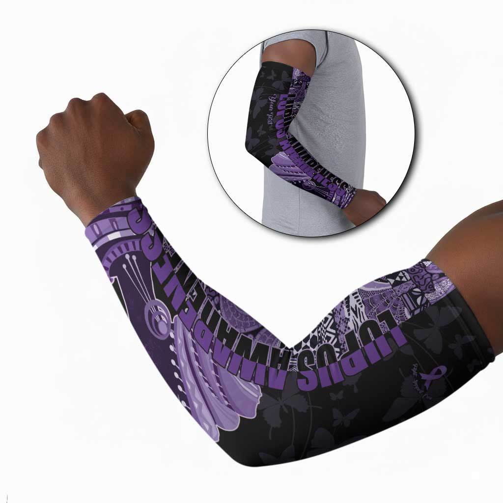 Personalized African Lady Lupus Awareness Arm Sleeves Fight Support Cure