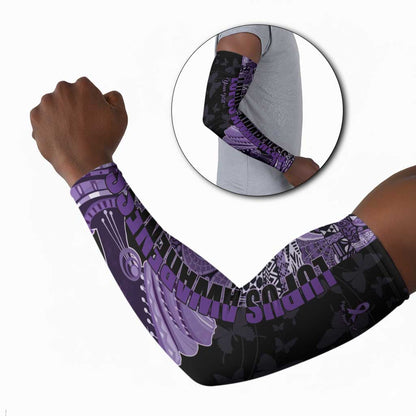 Personalized African Lady Lupus Awareness Arm Sleeves Fight Support Cure