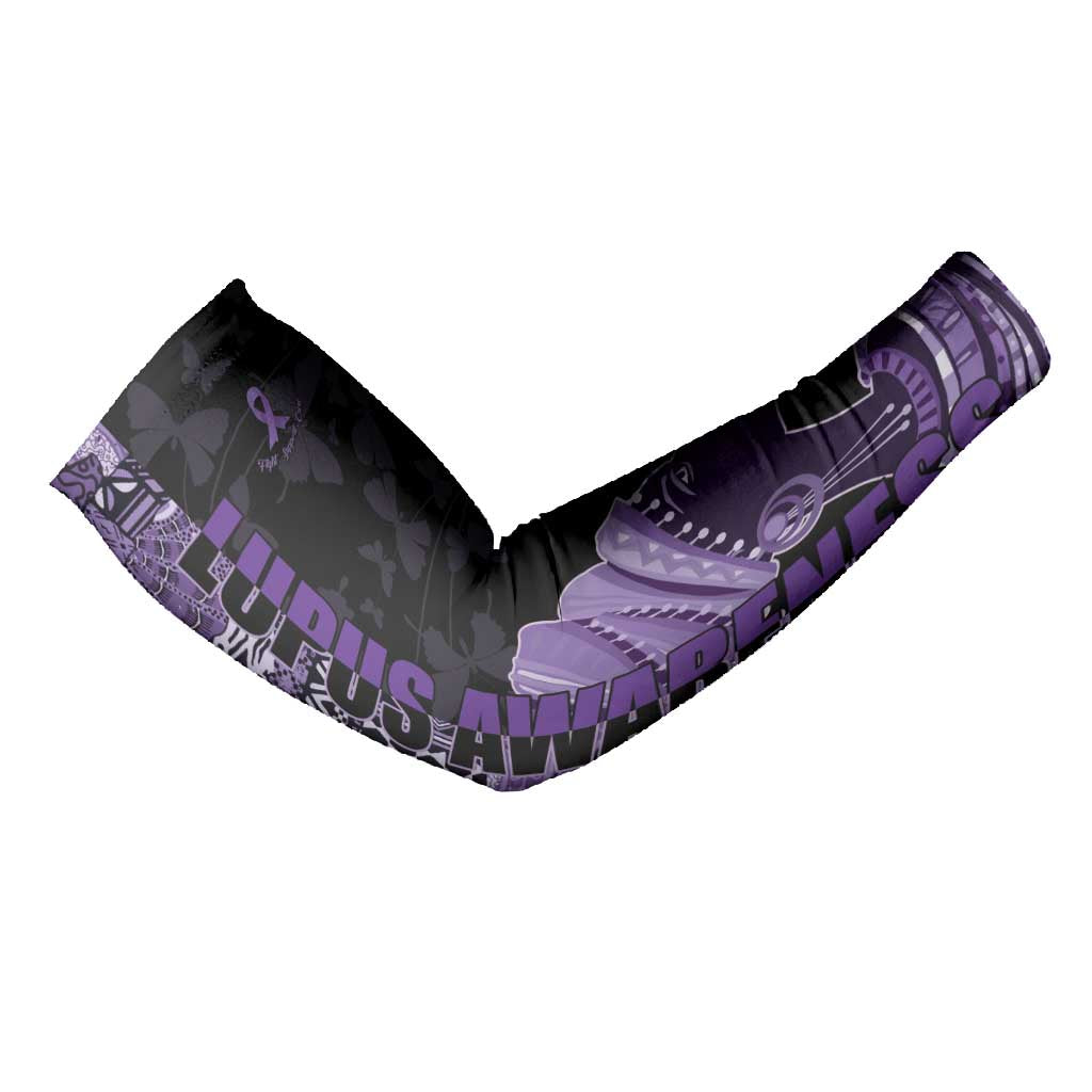 Personalized African Lady Lupus Awareness Arm Sleeves Fight Support Cure