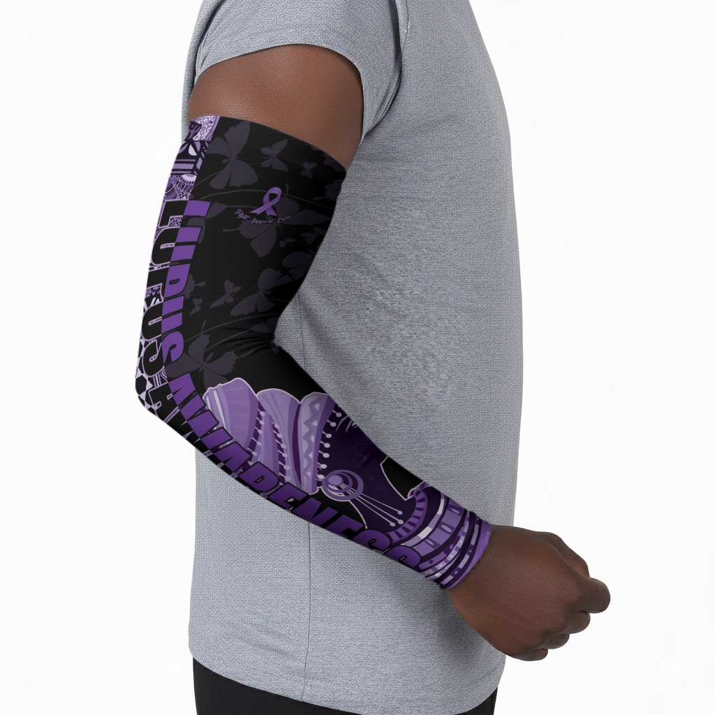 Personalized African Lady Lupus Awareness Arm Sleeves Fight Support Cure