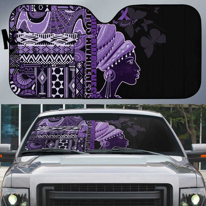 African Lady Lupus Awareness Auto Sun Shade Fight Support Cure