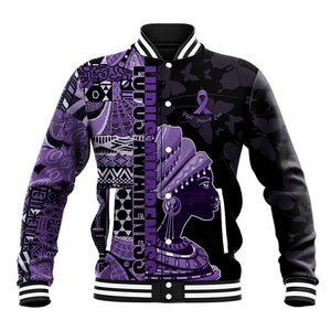 Personalized African Lady Lupus Awareness Baseball Jacket Fight Support Cure