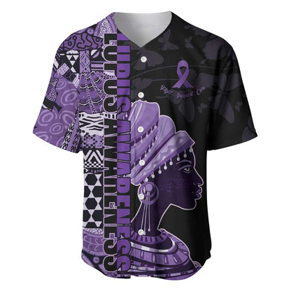 Personalized African Lady Lupus Awareness Baseball Jersey Fight Support Cure