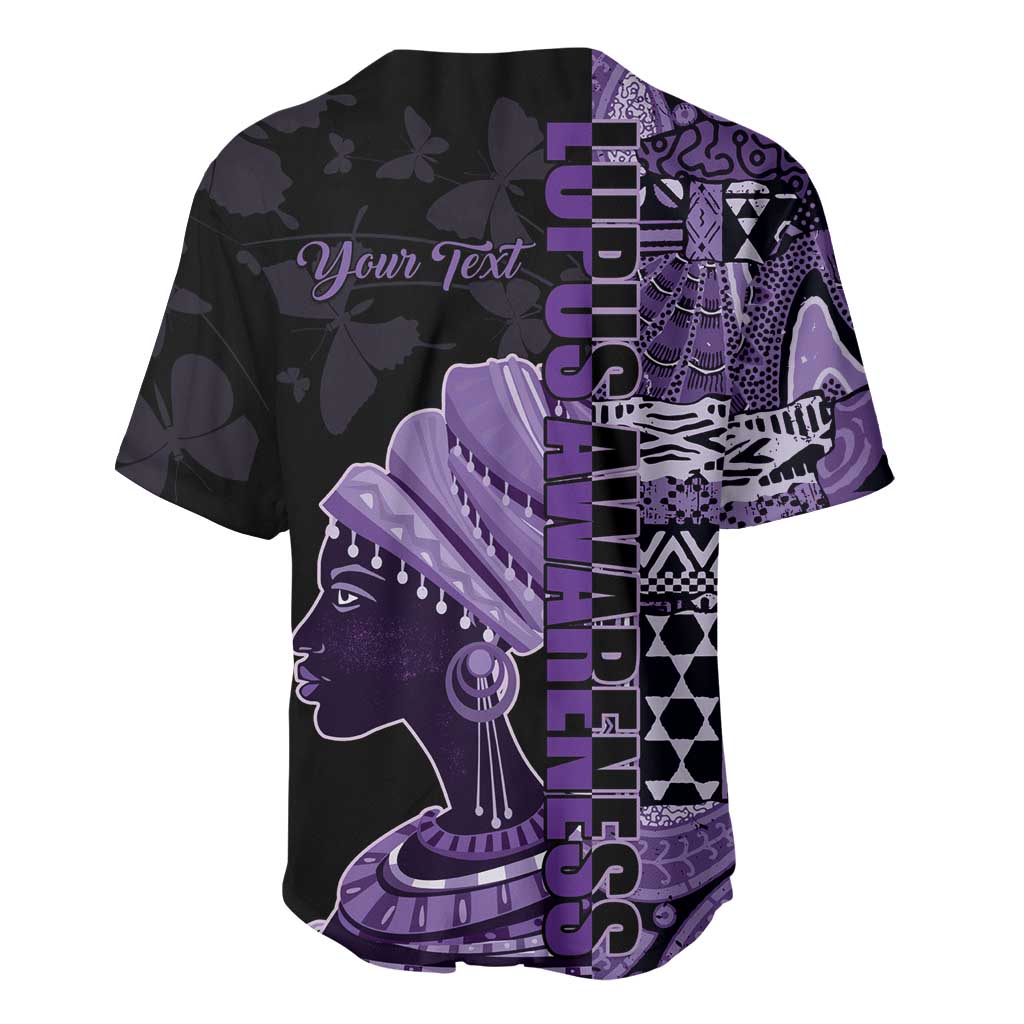 Personalized African Lady Lupus Awareness Baseball Jersey Fight Support Cure