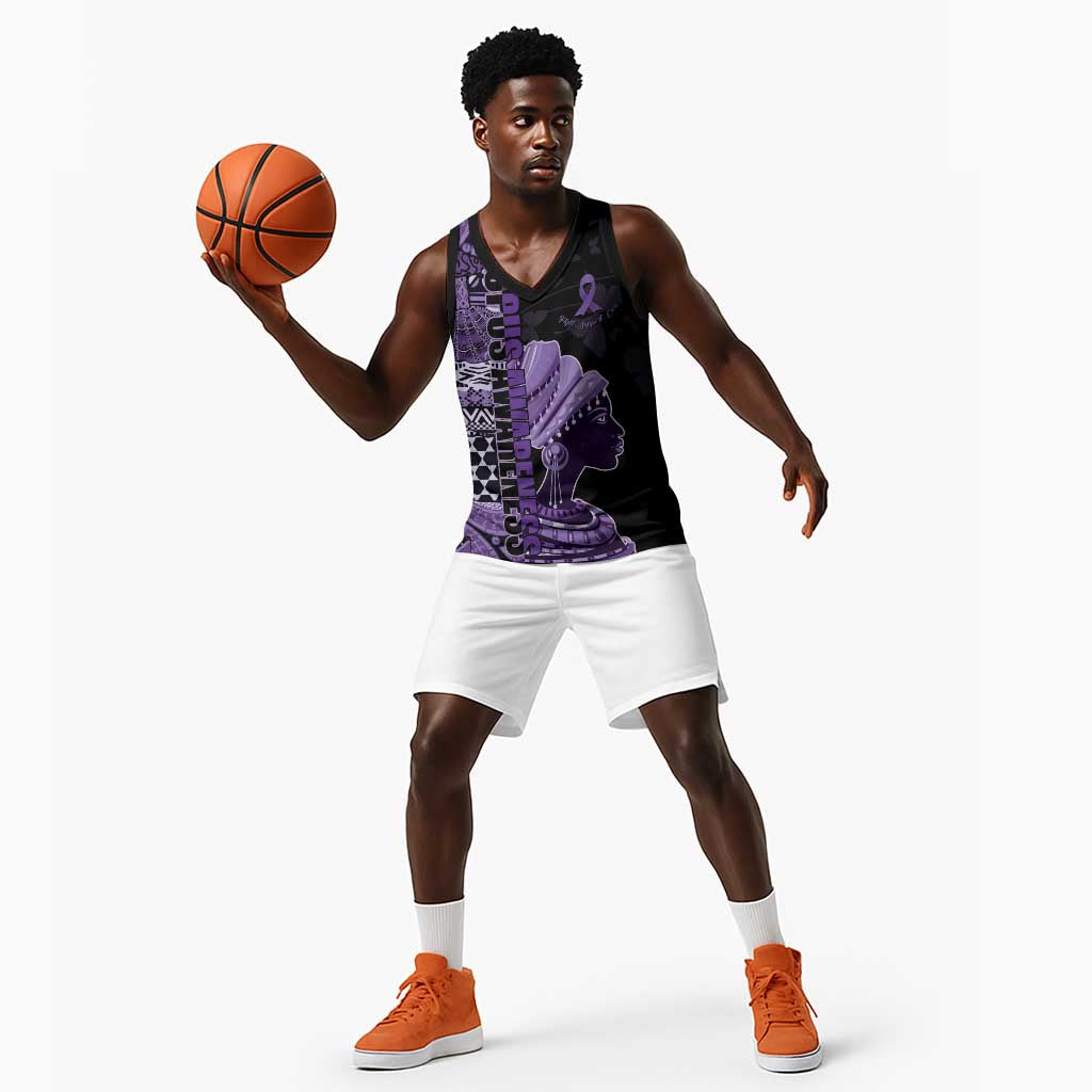 Personalized African Lady Lupus Awareness Basketball Jersey Fight Support Cure
