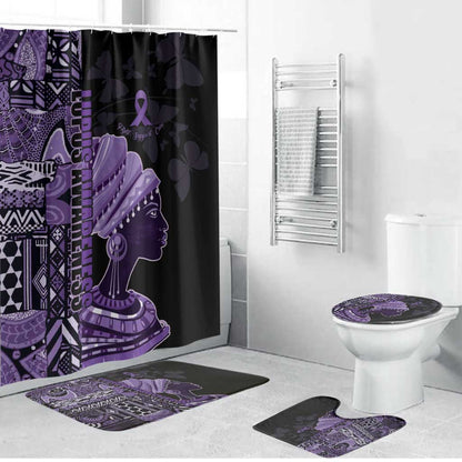 African Lady Lupus Awareness Bathroom Set Fight Support Cure