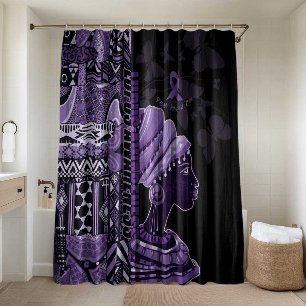 African Lady Lupus Awareness Bathroom Set Fight Support Cure