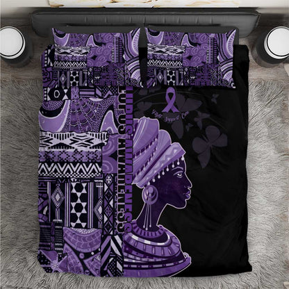 African Lady Lupus Awareness Bedding Set Fight Support Cure