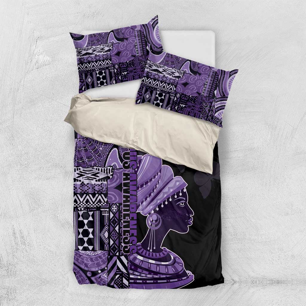 African Lady Lupus Awareness Bedding Set Fight Support Cure