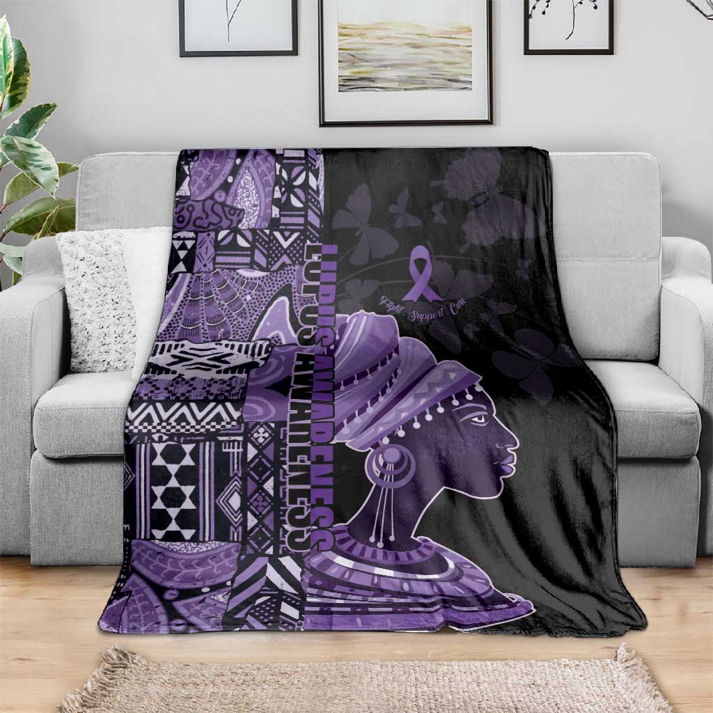 African Lady Lupus Awareness Blanket Fight Support Cure