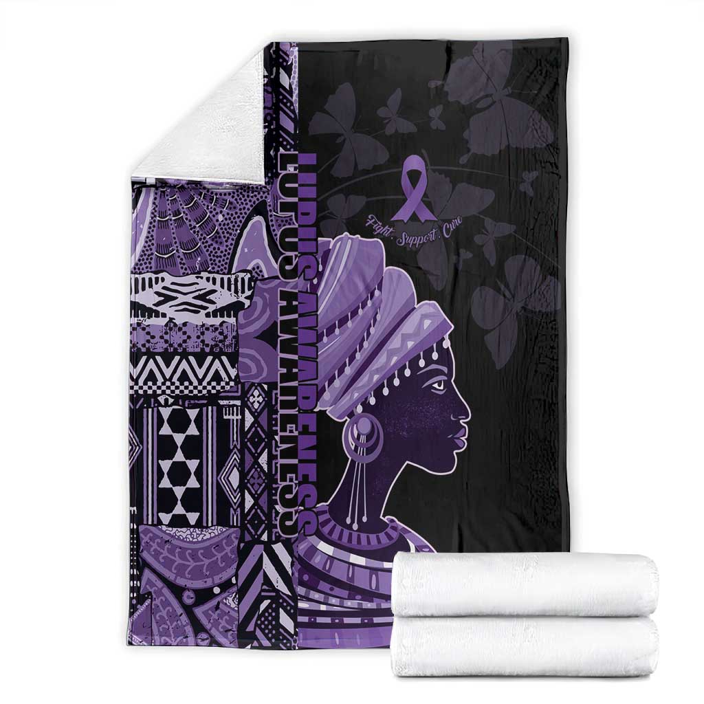 African Lady Lupus Awareness Blanket Fight Support Cure