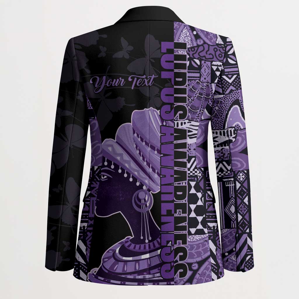 Personalized African Lady Lupus Awareness Blazer Fight Support Cure