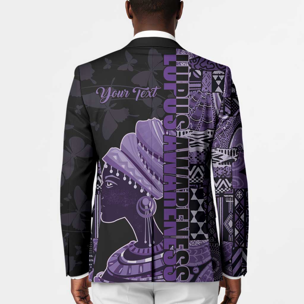 Personalized African Lady Lupus Awareness Blazer Fight Support Cure