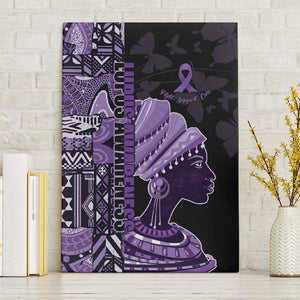 African Lady Lupus Awareness Canvas Wall Art Fight Support Cure