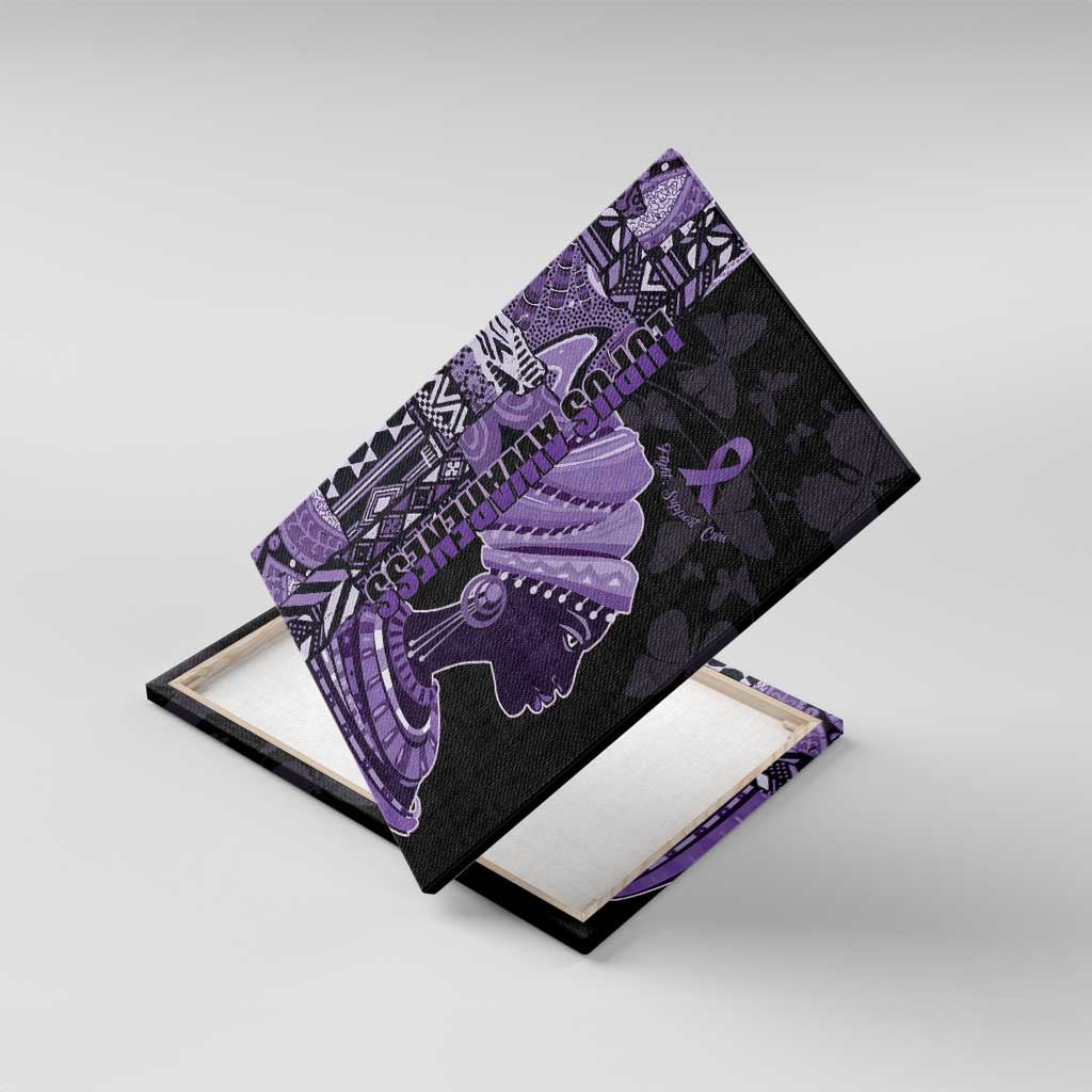African Lady Lupus Awareness Canvas Wall Art Fight Support Cure