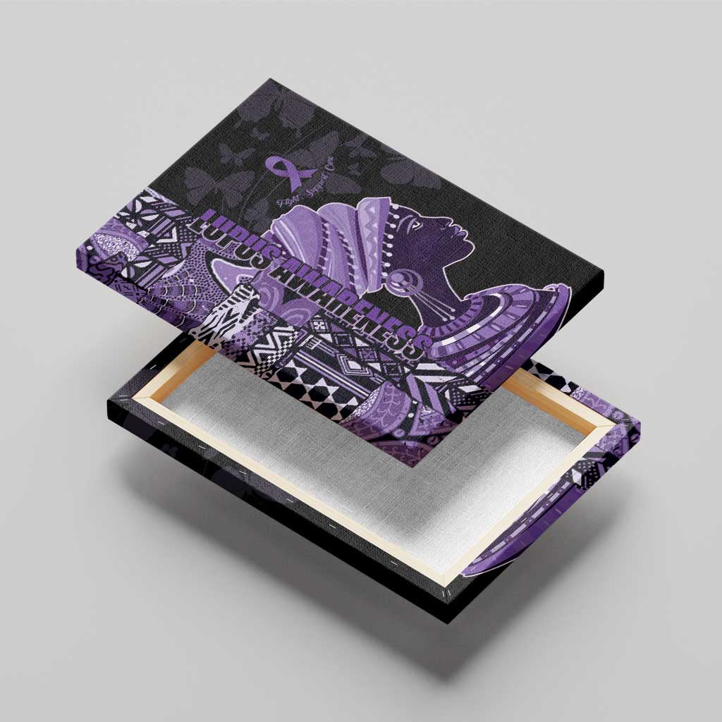 African Lady Lupus Awareness Canvas Wall Art Fight Support Cure
