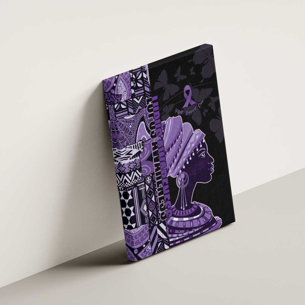 African Lady Lupus Awareness Canvas Wall Art Fight Support Cure