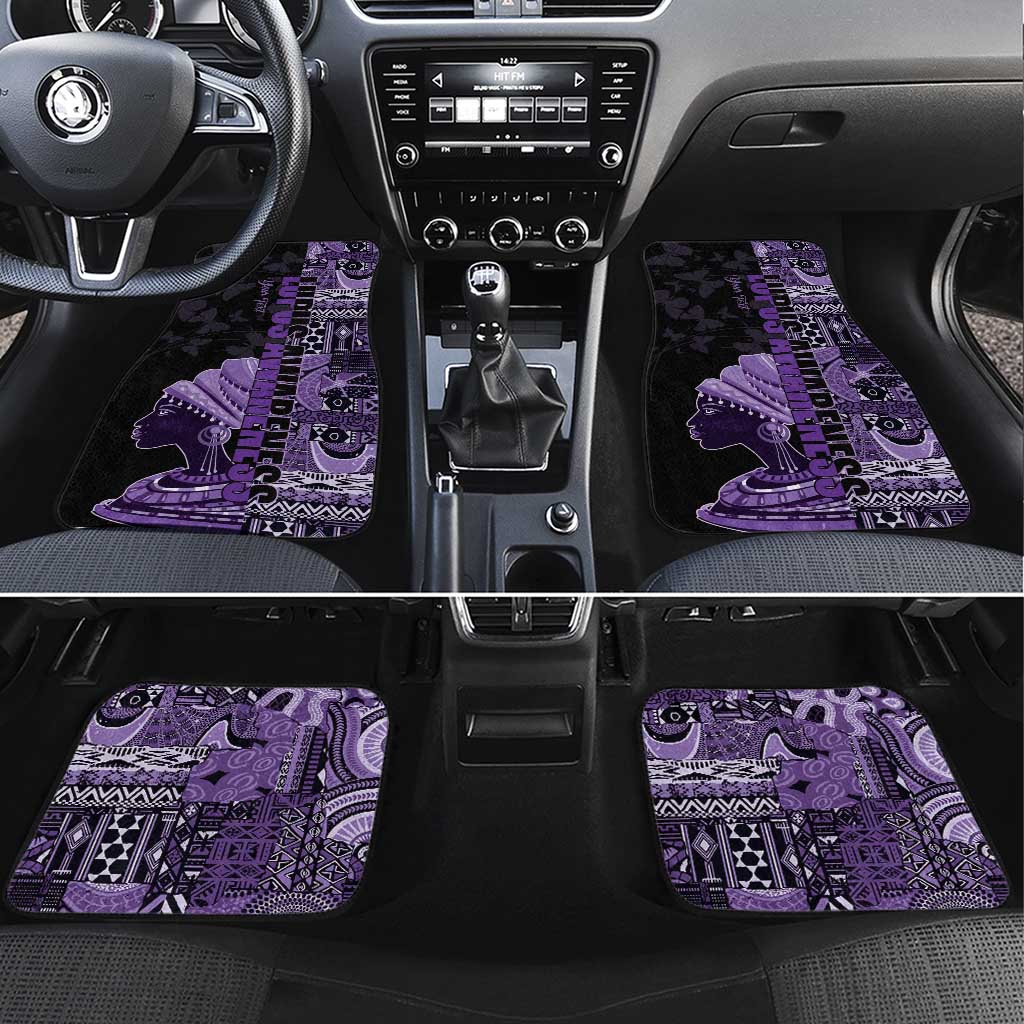 Personalized African Lady Lupus Awareness Car Mats Fight Support Cure