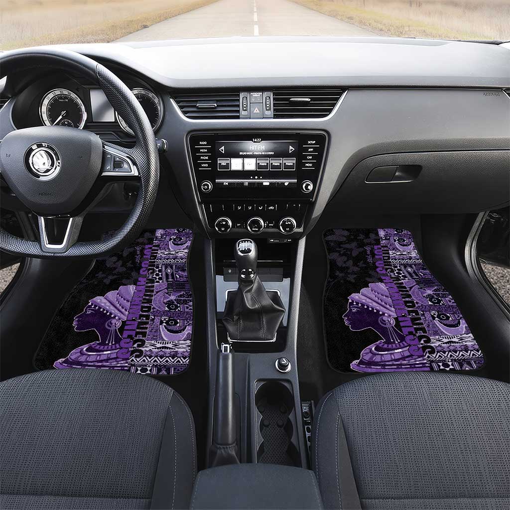 Personalized African Lady Lupus Awareness Car Mats Fight Support Cure