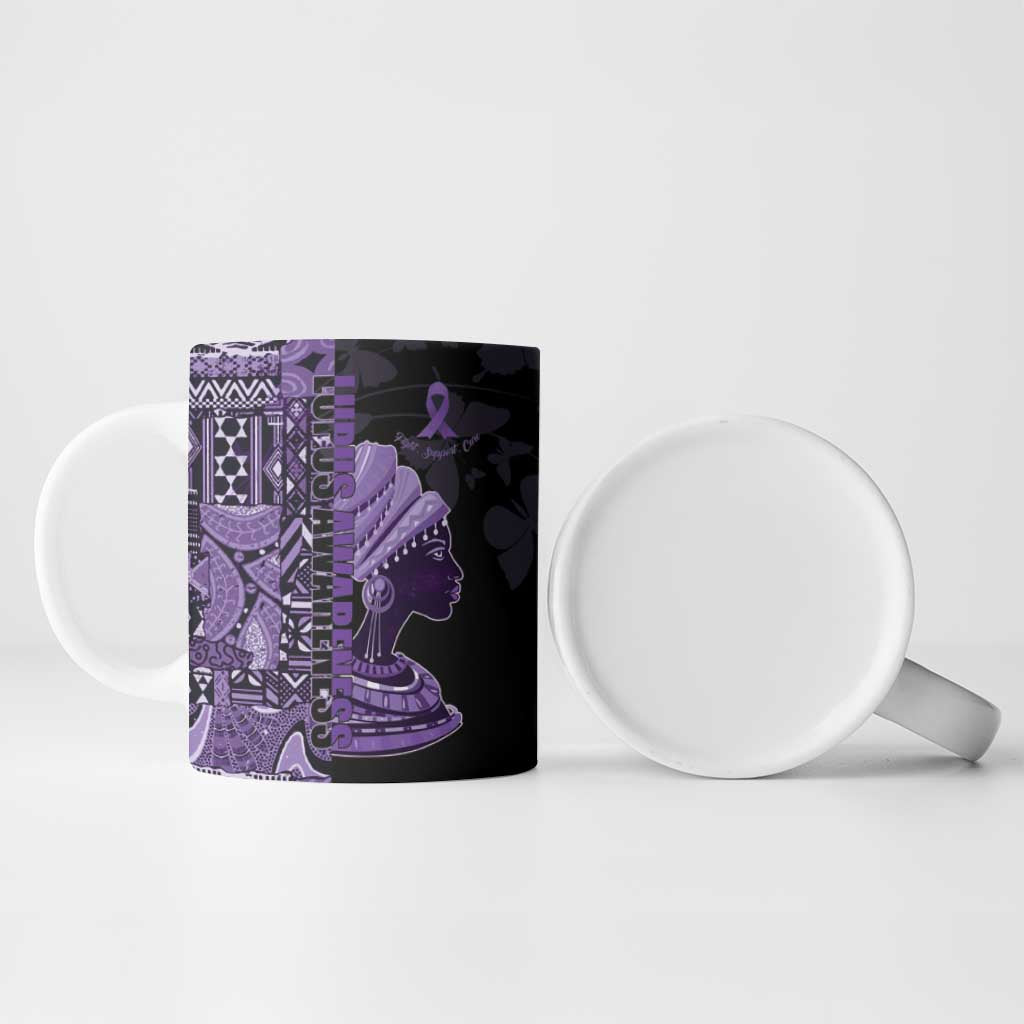 Personalized African Lady Lupus Awareness Ceramic Mug Fight Support Cure