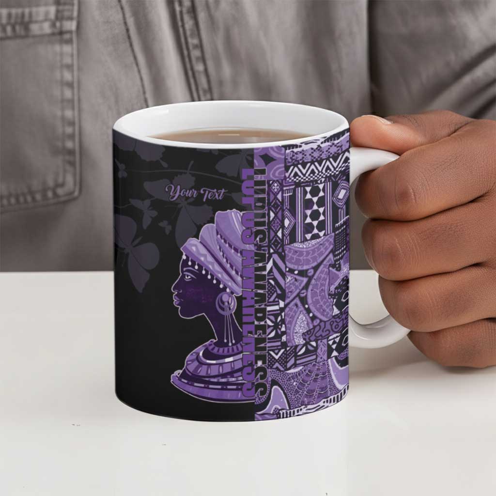 Personalized African Lady Lupus Awareness Ceramic Mug Fight Support Cure