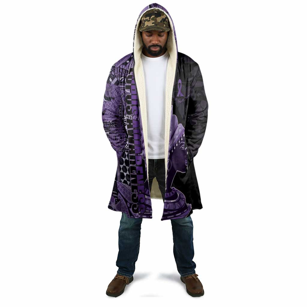 Personalized African Lady Lupus Awareness Cloak Fight Support Cure