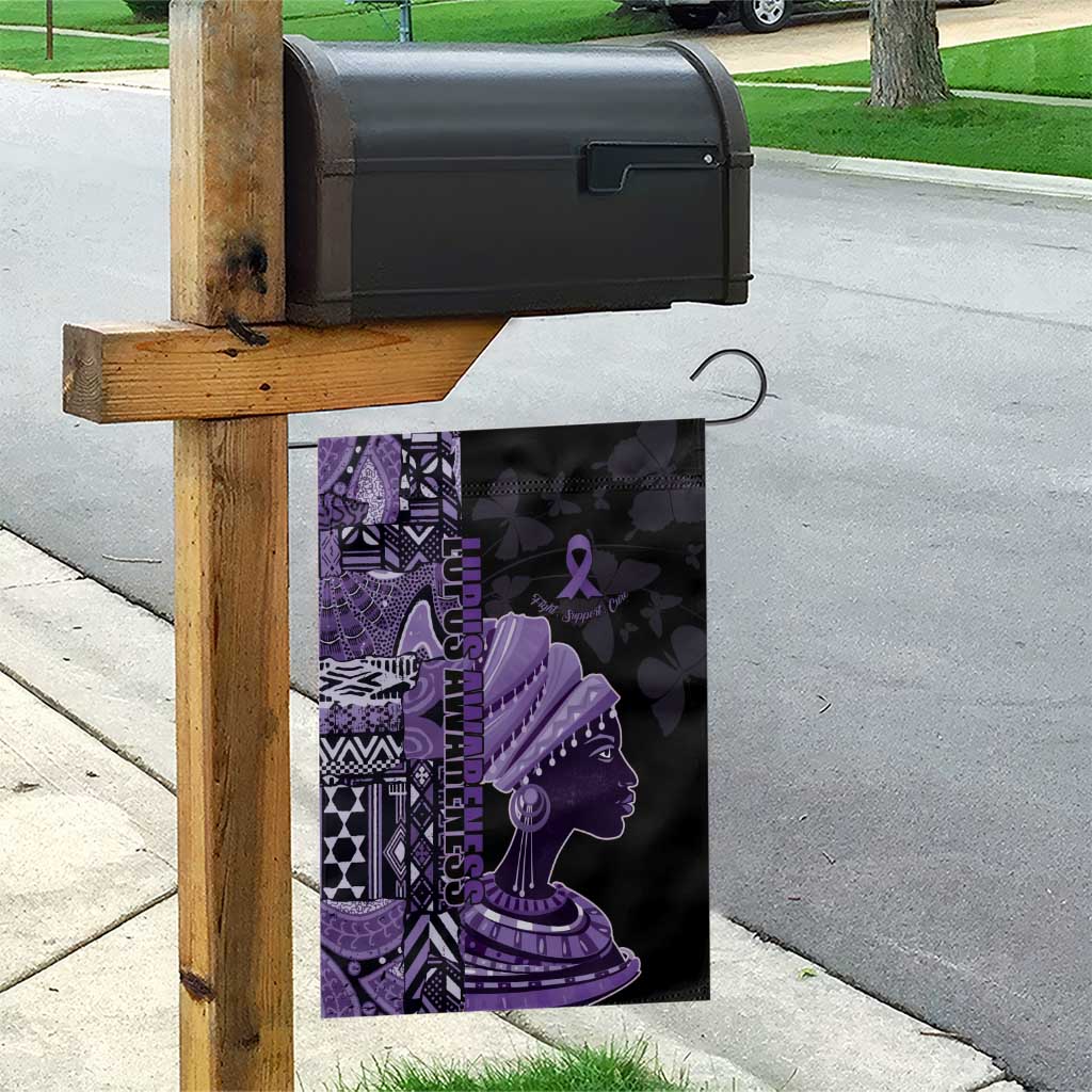African Lady Lupus Awareness Garden Flag Fight Support Cure