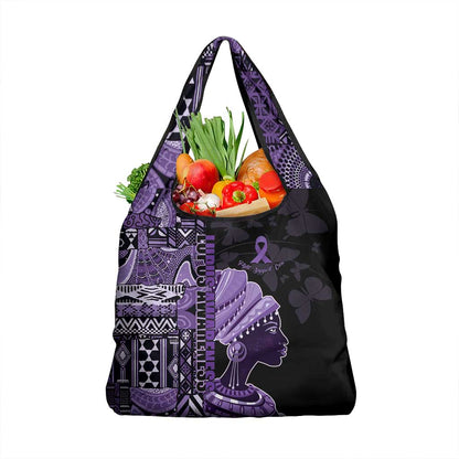 African Lady Lupus Awareness Grocery Bag Fight Support Cure