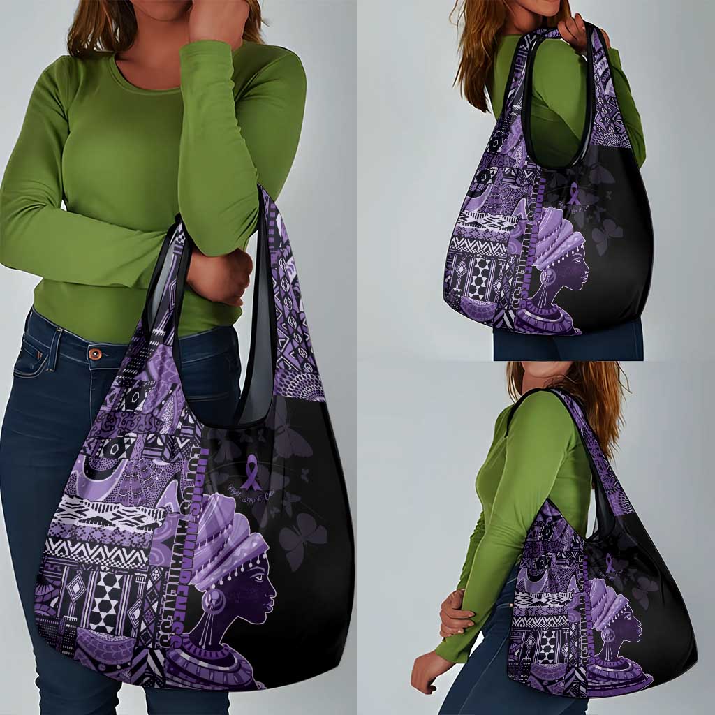 African Lady Lupus Awareness Grocery Bag Fight Support Cure