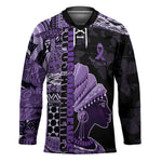 Personalized African Lady Lupus Awareness Hockey Jersey Fight Support Cure