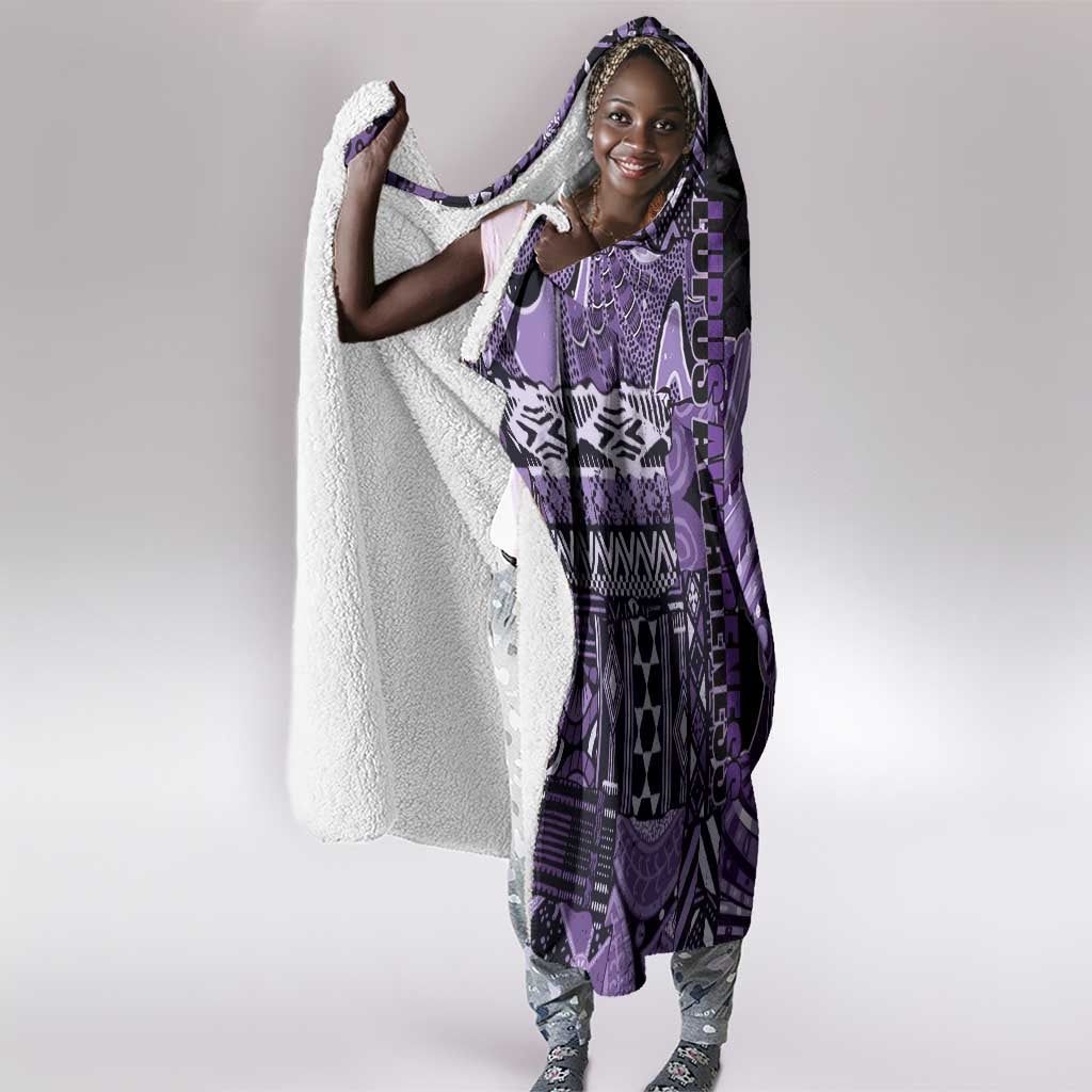 African Lady Lupus Awareness Hooded Blanket Fight Support Cure
