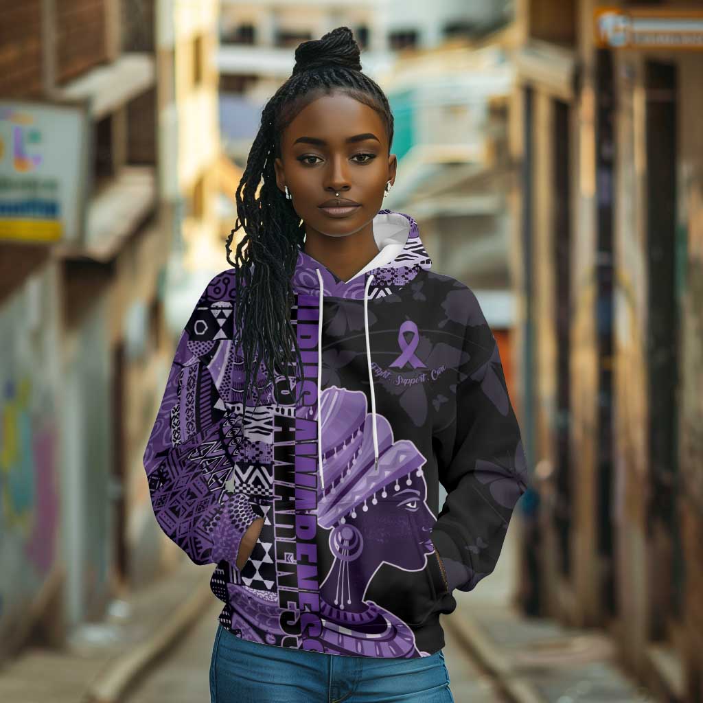 Personalized African Lady Lupus Awareness Hoodie Fight Support Cure