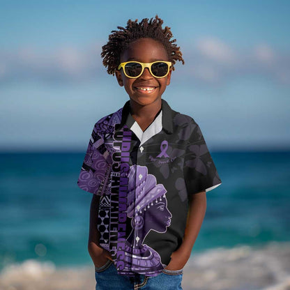 Personalized African Lady Lupus Awareness Kid Hawaiian Shirt Fight Support Cure