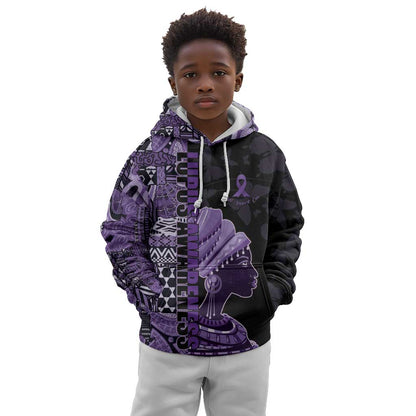 Personalized African Lady Lupus Awareness Kid Hoodie Fight Support Cure