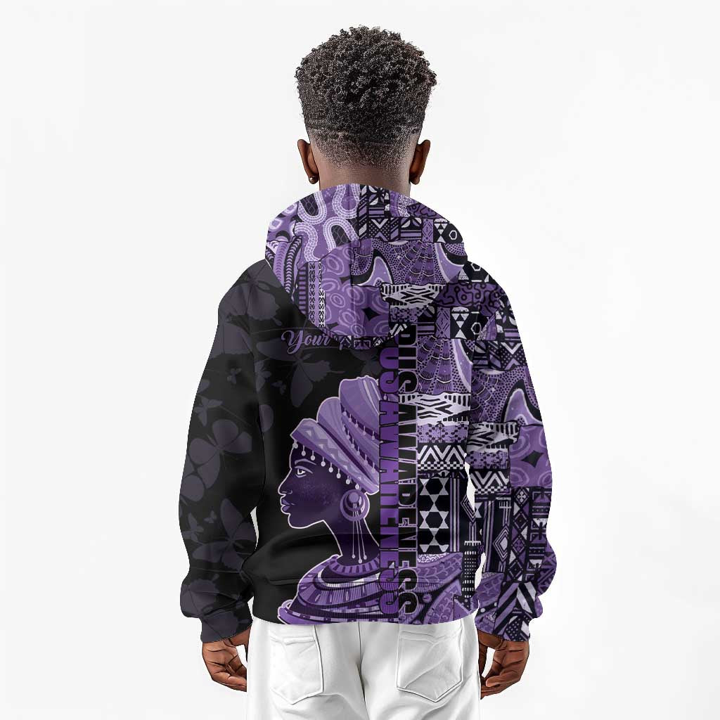 Personalized African Lady Lupus Awareness Kid Hoodie Fight Support Cure