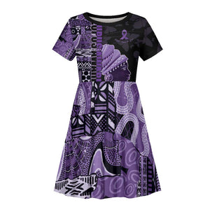 Personalized African Lady Lupus Awareness Kid Short Sleeve Dress Fight Support Cure