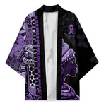 Personalized African Lady Lupus Awareness Kimono Fight Support Cure