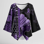Personalized African Lady Lupus Awareness Kimono Sleeve Blouse Fight Support Cure