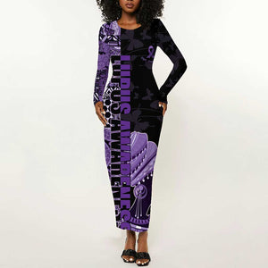 Personalized African Lady Lupus Awareness Long Sleeve Bodycon Dress Fight Support Cure