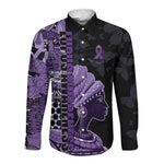 Personalized African Lady Lupus Awareness Long Sleeve Button Shirt Fight Support Cure