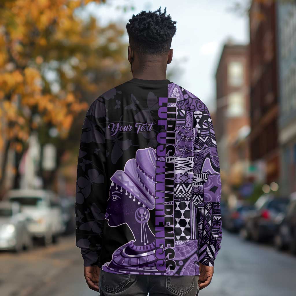 Personalized African Lady Lupus Awareness Long Sleeve Shirt Fight Support Cure