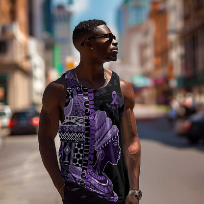 Personalized African Lady Lupus Awareness Men Tank Top Fight Support Cure