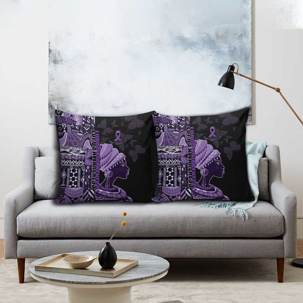 African Lady Lupus Awareness Pillow Cover Fight Support Cure