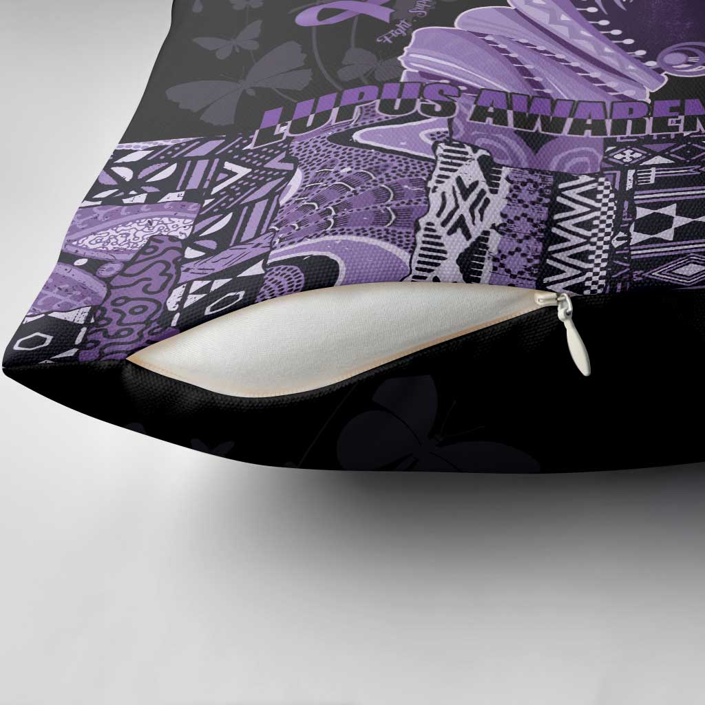 African Lady Lupus Awareness Pillow Cover Fight Support Cure