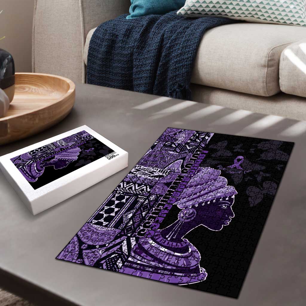 African Lady Lupus Awareness Puzzle Fight Support Cure
