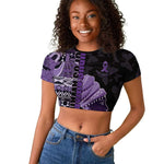 Personalized African Lady Lupus Awareness Raglan Cropped T shirt Fight Support Cure