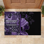 African Lady Lupus Awareness Rubber Doormat Fight Support Cure